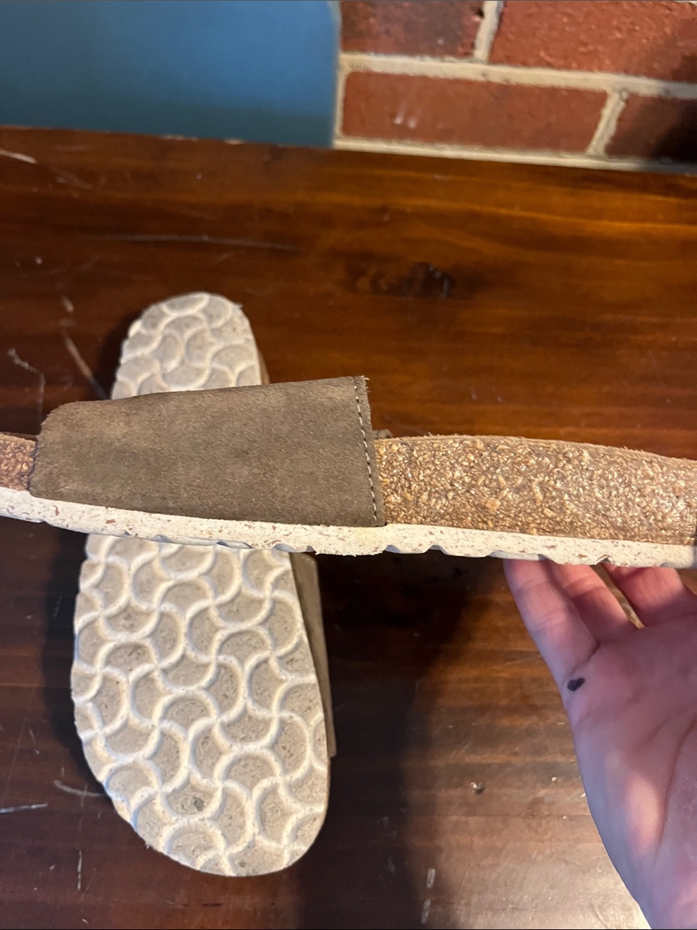 Suede Slide Sandals in Brown - Casual Women’s Comfort - Picture 3 of 4